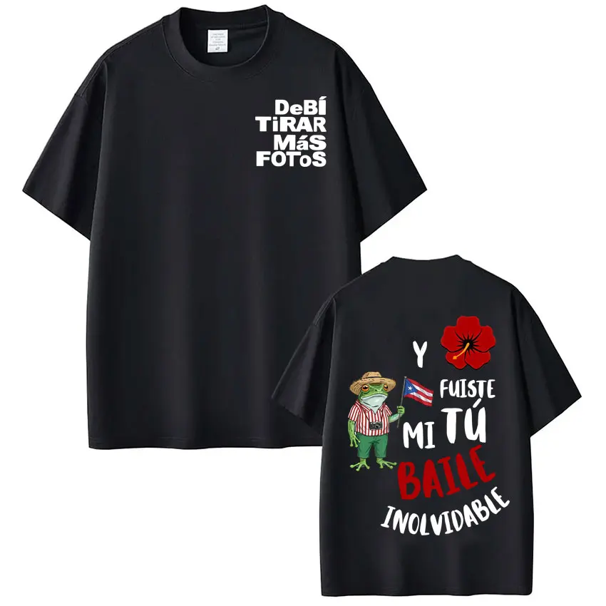 Rapper Bad Bunny Tour 2026 Graphics T-Shirt Men Women Vintage T Shirts Short-sleeved 100% Cotton Hip-hop Aesthetics T-shirts image 6