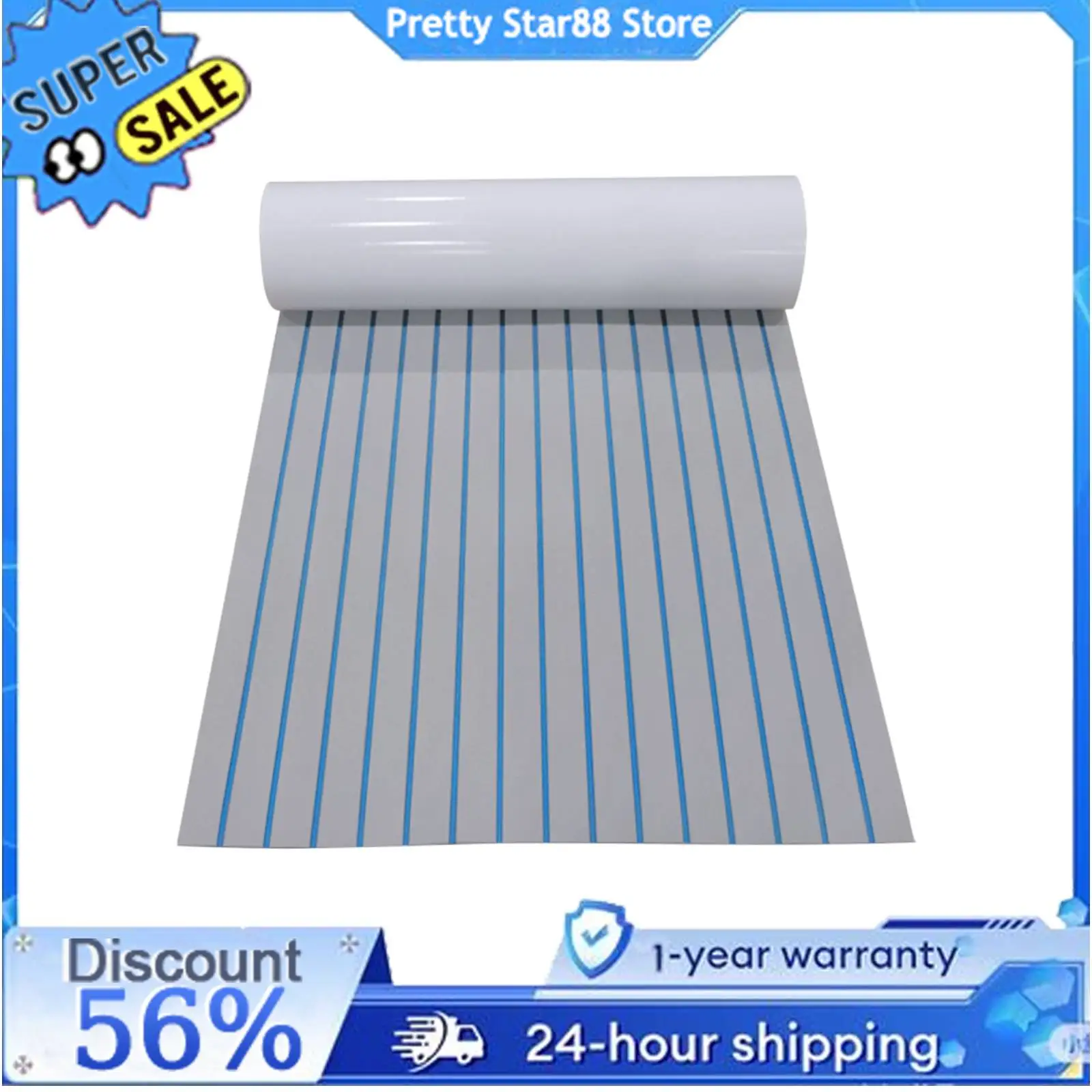 

Boat Flooring EVA Foam Decking Sheet Mat Non-Slip Self-Adhesive Flooring Material for Motorboat RV Yacht Kayak Swimming Pool