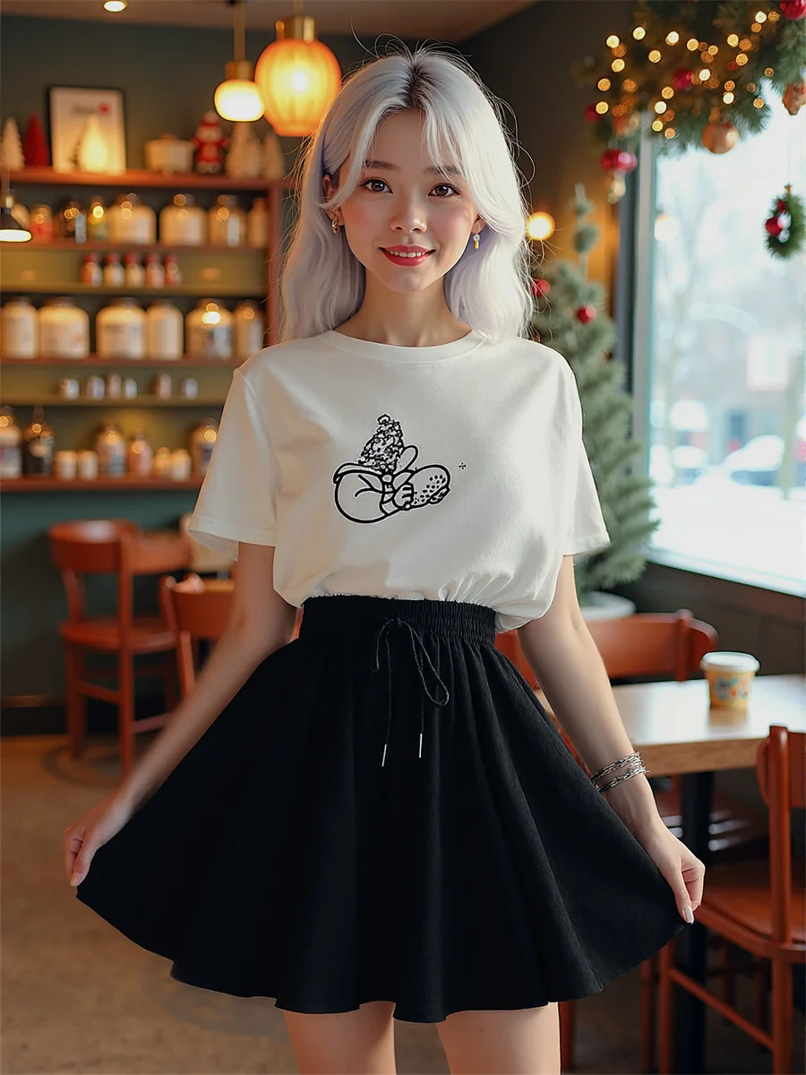 กางเกงขาสั้นเอวสูงทรงหลวมแบบมีเชือกผูก ดีไซน์หรูหรา เสื้อผ้าผู้หญิงสำหรับฤดูหนาว ซับในเอวสูง ชุดลำลองใส่สบายสำหรับผู้หญิง สไตล์อบอุ่นและทันสมัย