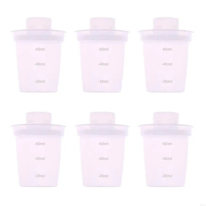 

6 Pieces Portable Milk Powder Dispensers 60ml Design for Infant Feeding Travel