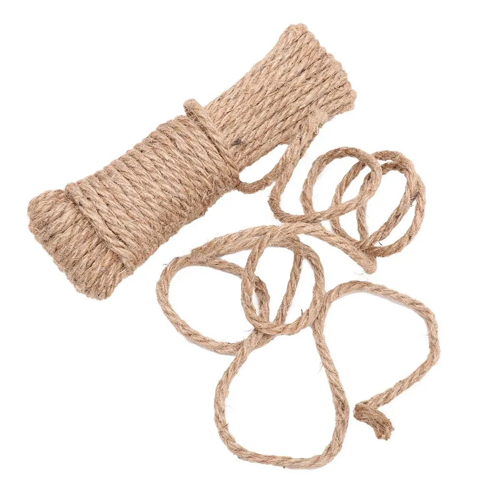 10/50/100Meter Natural Jute Rope Jute Twine Jute Hemp Cat Pet Scratching Cord String Burlap Ribbon Gift Wrapping Wedding Party