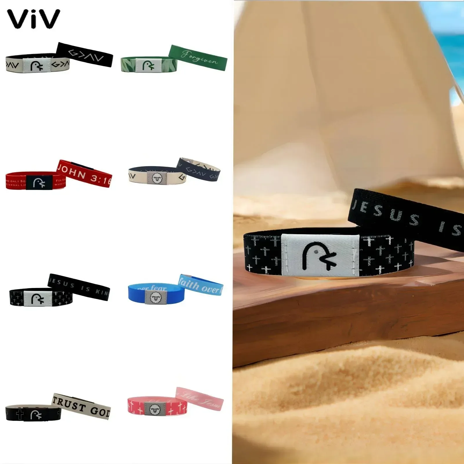 100 pcs Bible Verses Bible Bracelet Wearable with Nfc Christian Daily Bible Verse Bracelet Religious Jewelry Gifts Religious