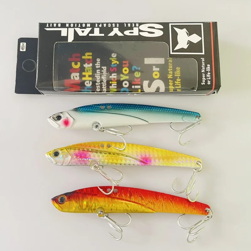 LURETV Japan MajorCraft نفس النمط، ماركة Horse المعدنية VIB، سرعة المياه العميقة 44 جرام، Luya Sharp Mouth Golden Spear Iron Plat #6