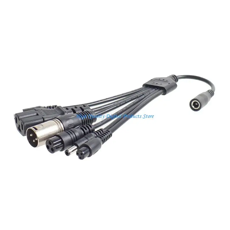 U2JE 6 Slot Electric USB Chargers Splitter Cable Ensures Safe Efficient Power Distribution To Gadgets