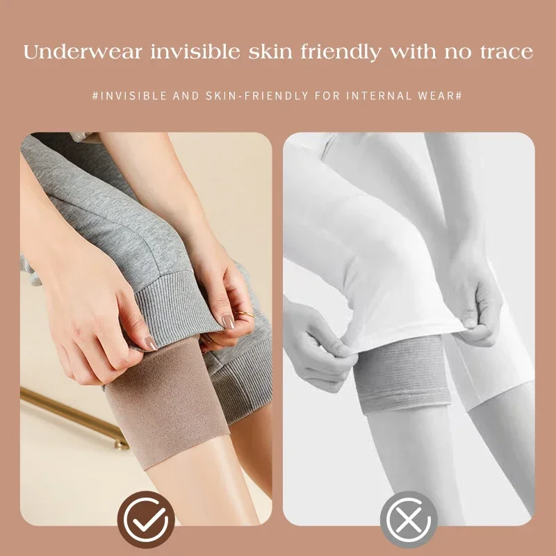 Winter Warm Velvet Kneepads For Men Women Knee Joint Protection Stockings Leg Sleeves Foot Covers Solid Color Plush Long Socks