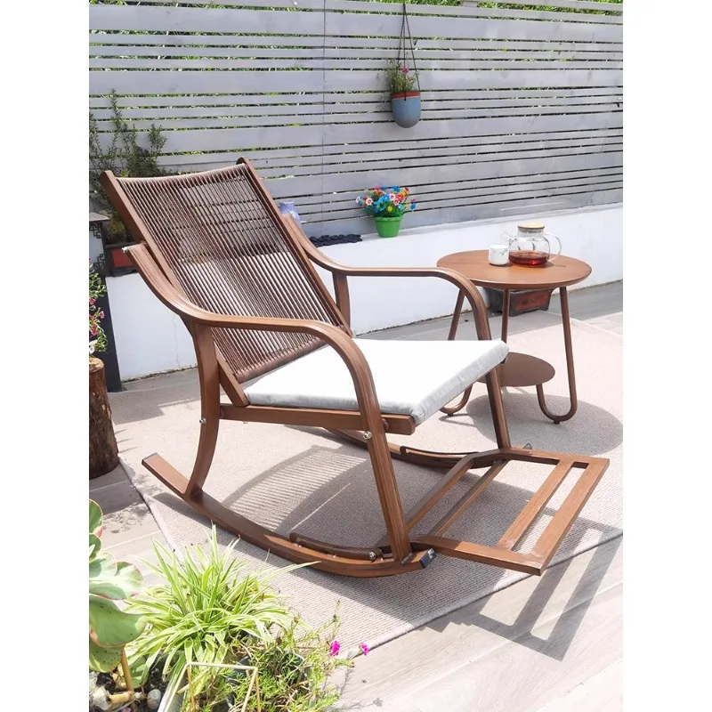 

Yuanmao Outdoor Rocker Chair Simple Modern Courtyard Balcony Leisure Rocker Chair Midday Sleep Reclining Chair Adult Home Leisur