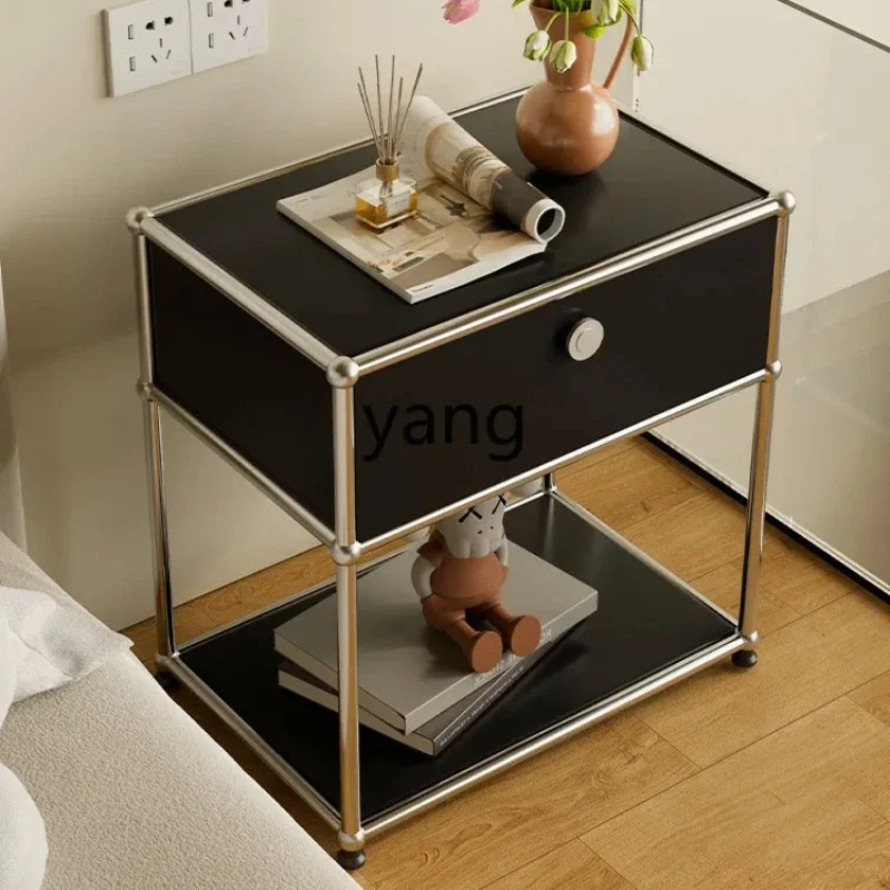 CX bedroom household stainless steel bedside cabinet sofa side cabinet living room storage cabinet