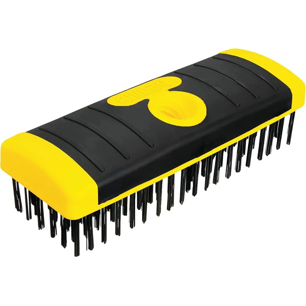 

Carbon Steel Wire Scrub Brush Block with Non-Slip Grip