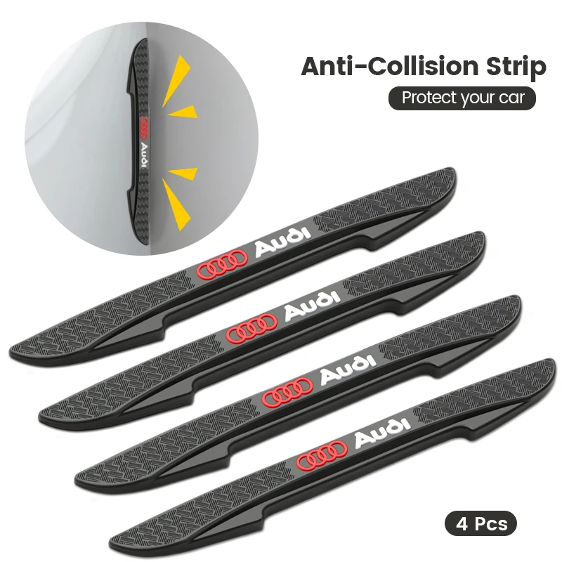 

4PCS Car Door Anti-collision Protector Bumper Strip Sticker for Audi S A3 A4 B8 8P 8V A6 C7 A5 Q5 B7 B6 B9 Q7 A1 A7 Q3 8L TT Mk2