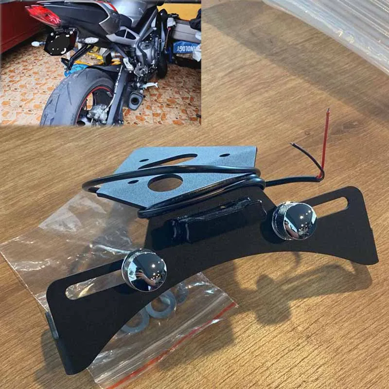 License Number Plate Holder Bracket With Led Light For Triumph Daytona 600 675 675R 750 900 955i 1000 1200 Street Triple RS 765