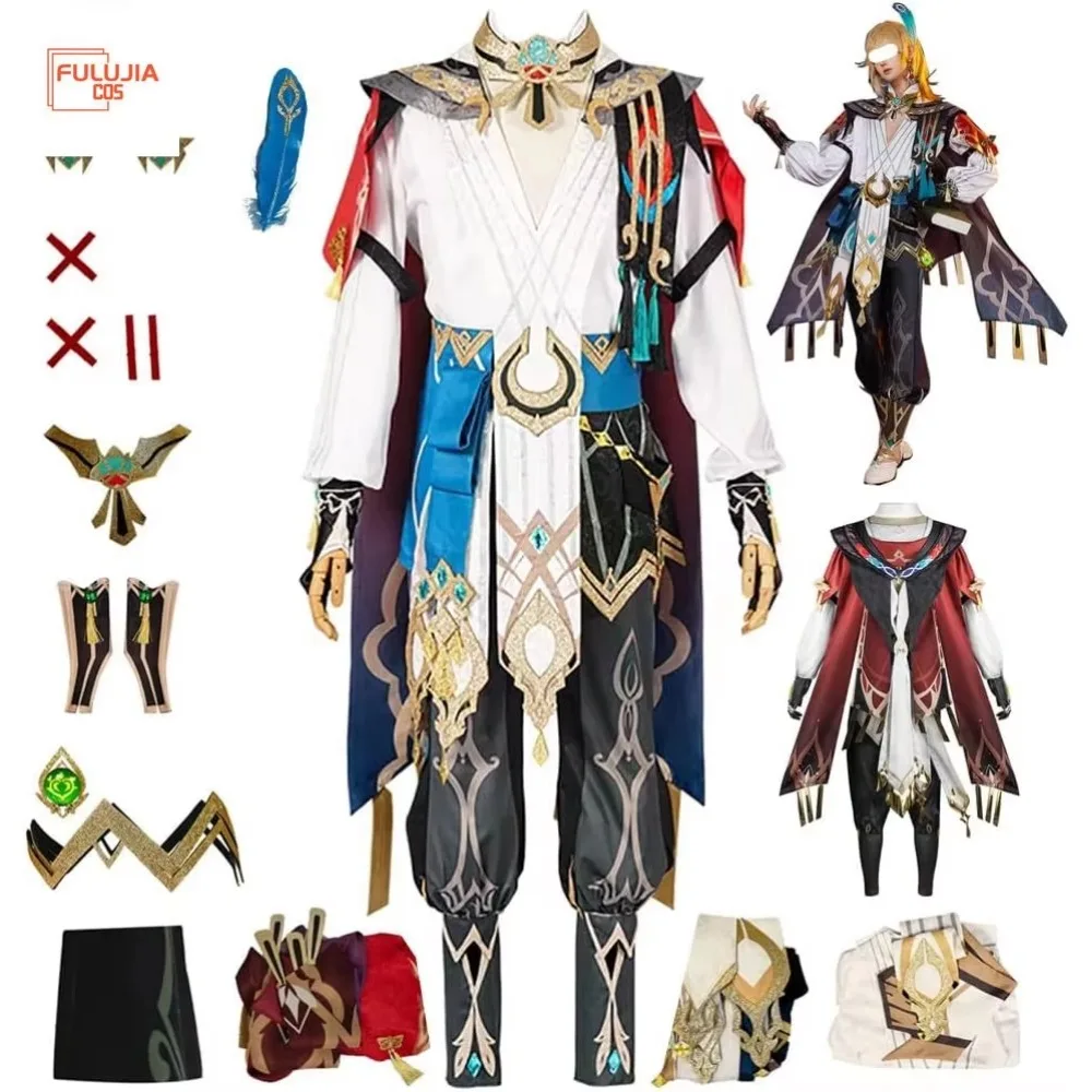 

Kaveh Cosplay Costume Kaveh Cosplay Outfit Game Role Play Uniform Full Set Halloween