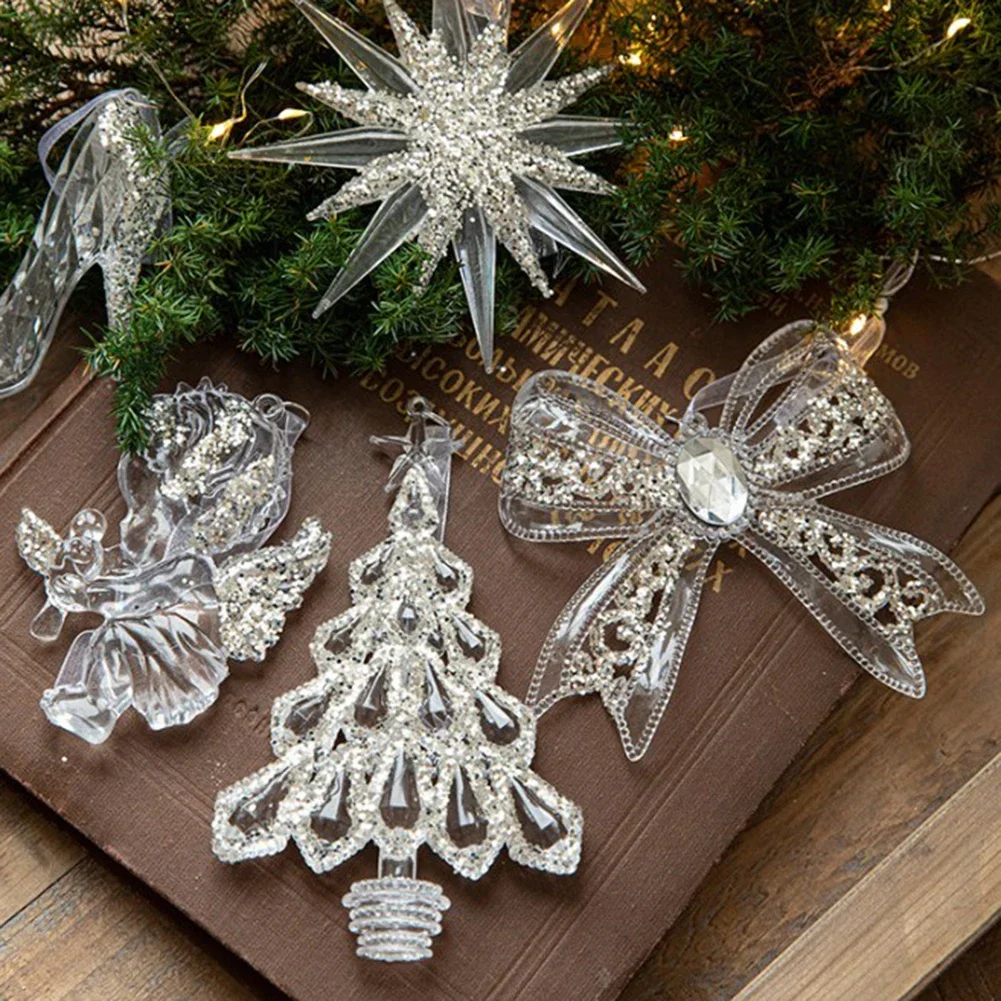 

Festive Cheer Christmas Acrylic Ornaments Elegant Christmas Ornaments Easy To Hang Event Setups Lightweight Structure