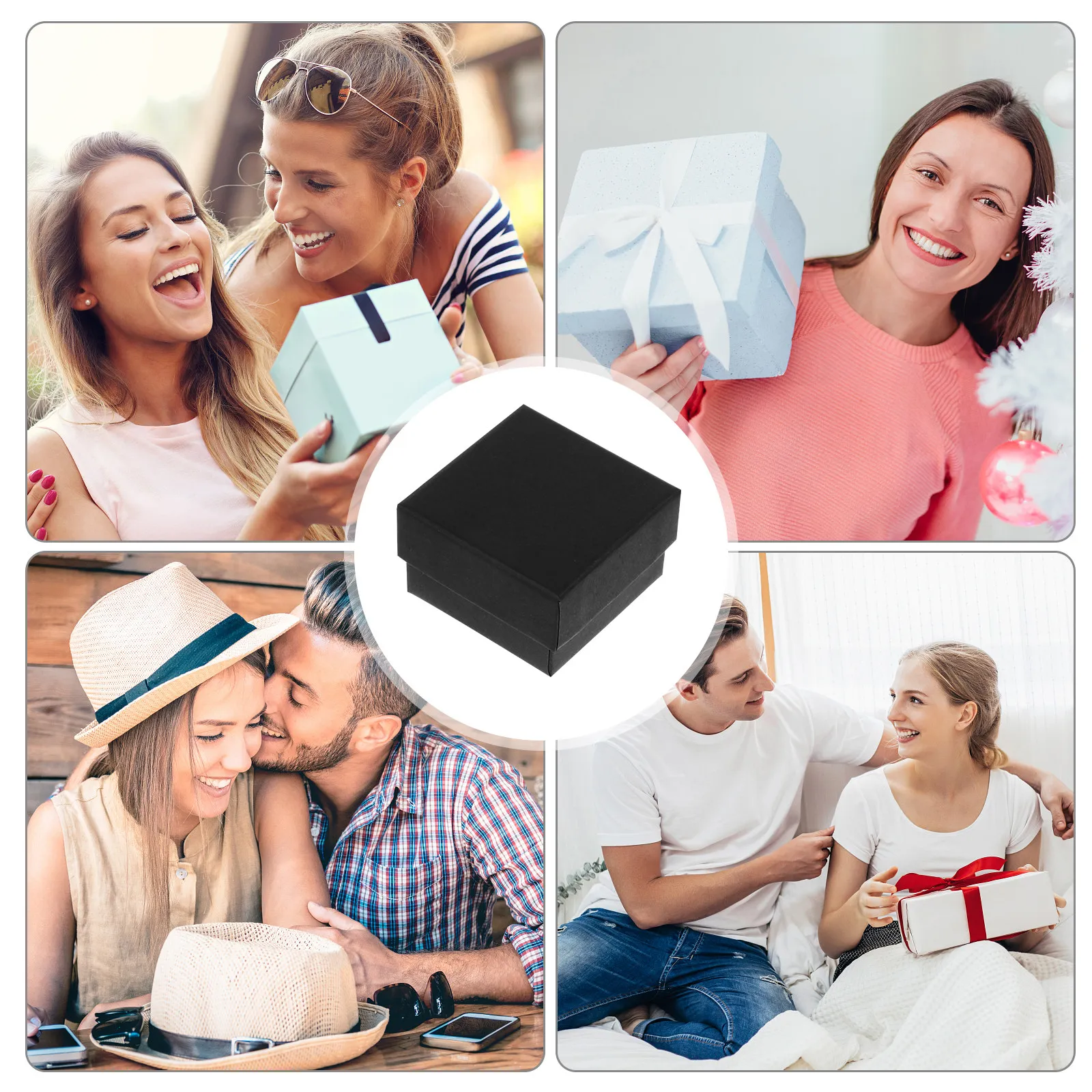 

Набор из 24 штук: Ретро-шкатулки для украшений из крафт-бумаги, тонкая работа, подарочная упаковка для хранения и демонстрации ювелирных изделий, контейнеры-футляры