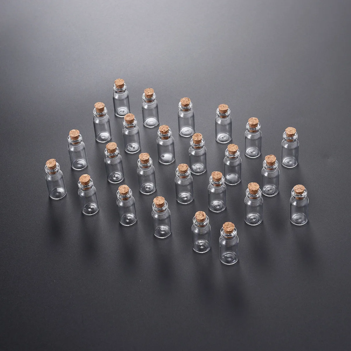 

25Pcs Test Tubes with Lids Clear Glass Soft Cork Test Tube Easy Seal Reusable for Science Lab Candy Storage Essential Oil