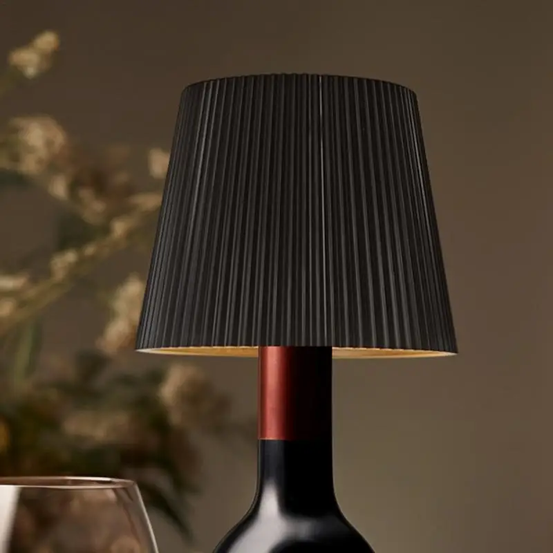 أضواء LED زجاجة الخمور اللاسلكية ، مصباح زجاجي قابل لإعادة الشحن ، 3 ألوان يعتم الجدول ضوء الليل ، التحكم باللمس ، الزخرفية