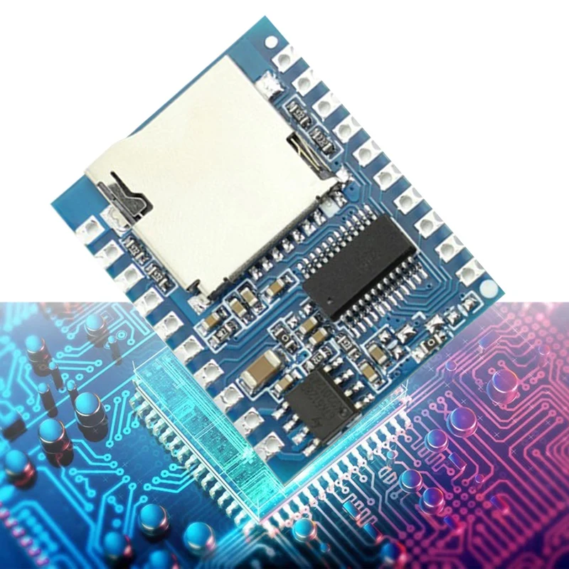 SV19T Voice Playback Module One-To-One Trigger Serial Port Control Segment Trigger MP3 Voice Module Support TF Card