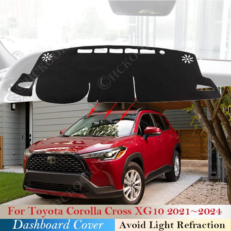 

Dashboard Cover Dash Board Mat Carpet Pad For Toyota Corolla Cross XG10 2021 2022 2023 2024 Shade Cape Blanket Car Accessories