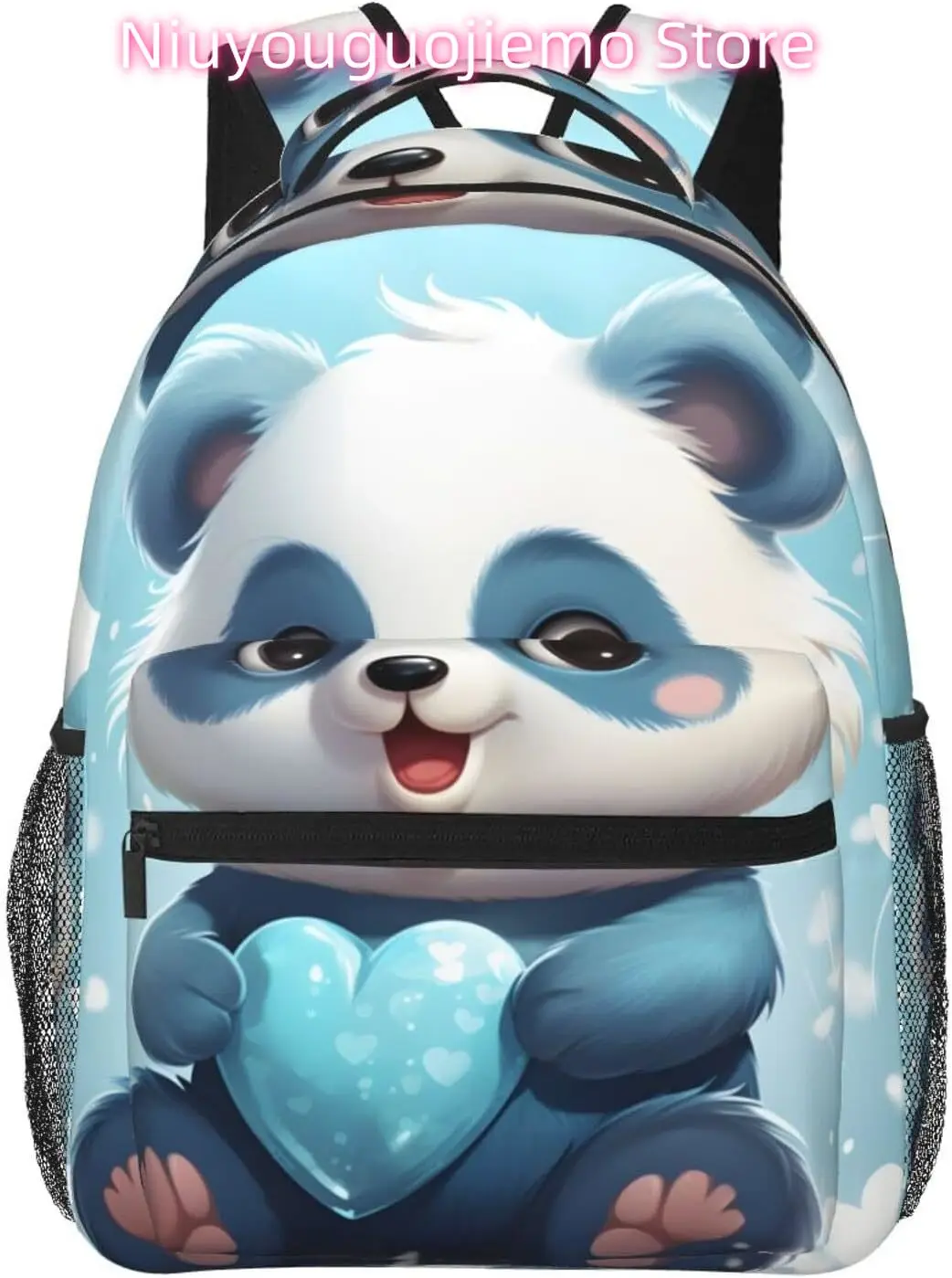 

Cute Panda Lightweight Laptop Backpack Lightweight Multipurpose Travel Casual Daypack Unisex College Backapcks for Men Women Adu