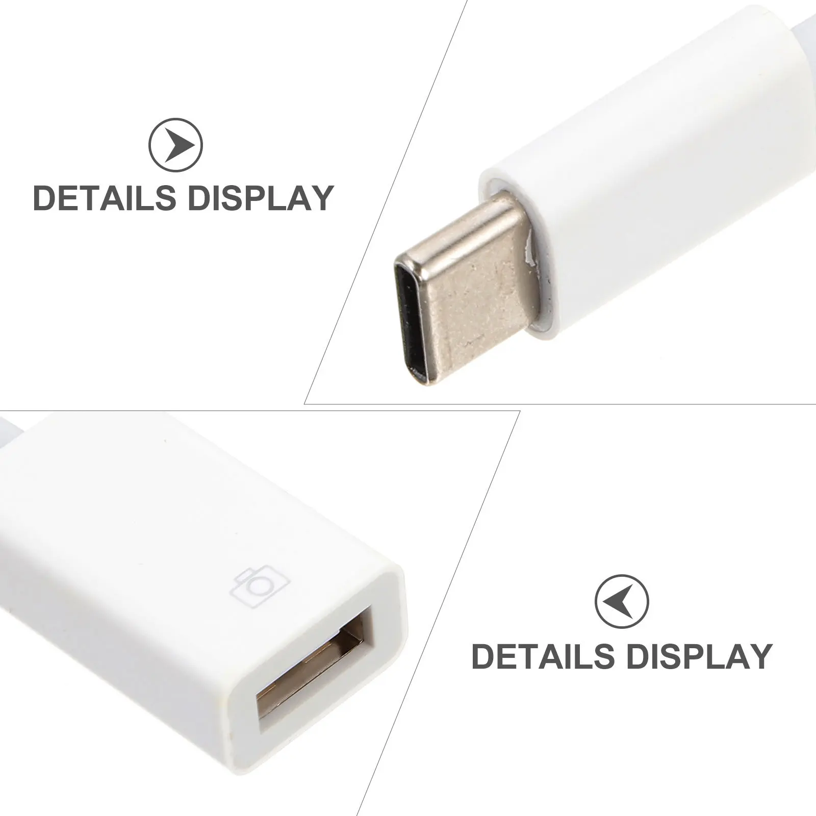 

2Pcs USB-C to USB Adapter Reliable Durable Converter for Laptop Phone Otg Flash Drive Mouse Accessories USB-C to USB Adapter