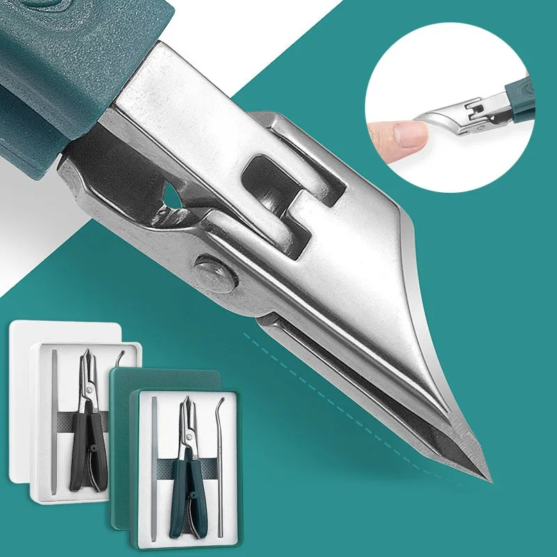 

Набор кусачек для ногтей с косыми краями и защитой от брызг, триммеры для ногтей с орлиным клювом, инструменты для вросших ногтей, профессиональные товары для маникюра