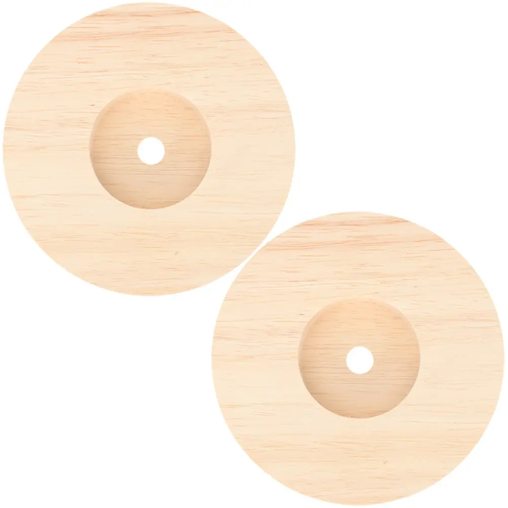 

2 шт. деревянных круглых основания для настольных ламп, прочные подставки из натурального дерева для прикроватных тумбочек, кабинетов, офисов, демонстрационных стендов для светильников