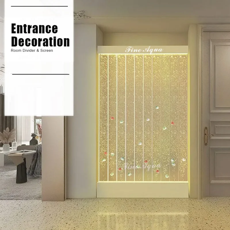 custom.Home and Restaurant Wall Bubble Waterfall Fountain Wall Decoration with Lighting Effects