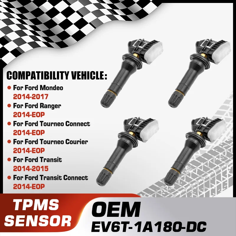 

1/4PCS Car TPMS Tire Pressure Monitor Sensor For Ford Mondeo Ford Ranger Ford Tourneo Connect Ford Tourneo Courier Ford Transit