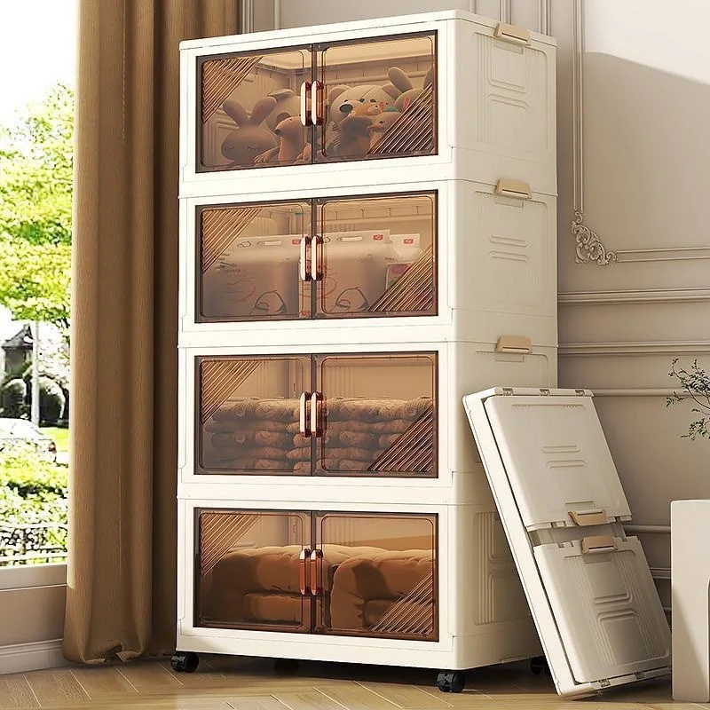 

Foldable Multi-Functional Storage Cabinet for Childrens Toys Clothes and Bedroom Organization No Installation Required