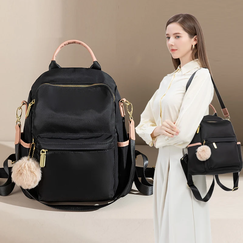 

Fashion Backpacks for Women Lightweight Commute Lady Bags Casual Stylish Design Contrast Color Lovely Girl's Book Bag Anti Theft