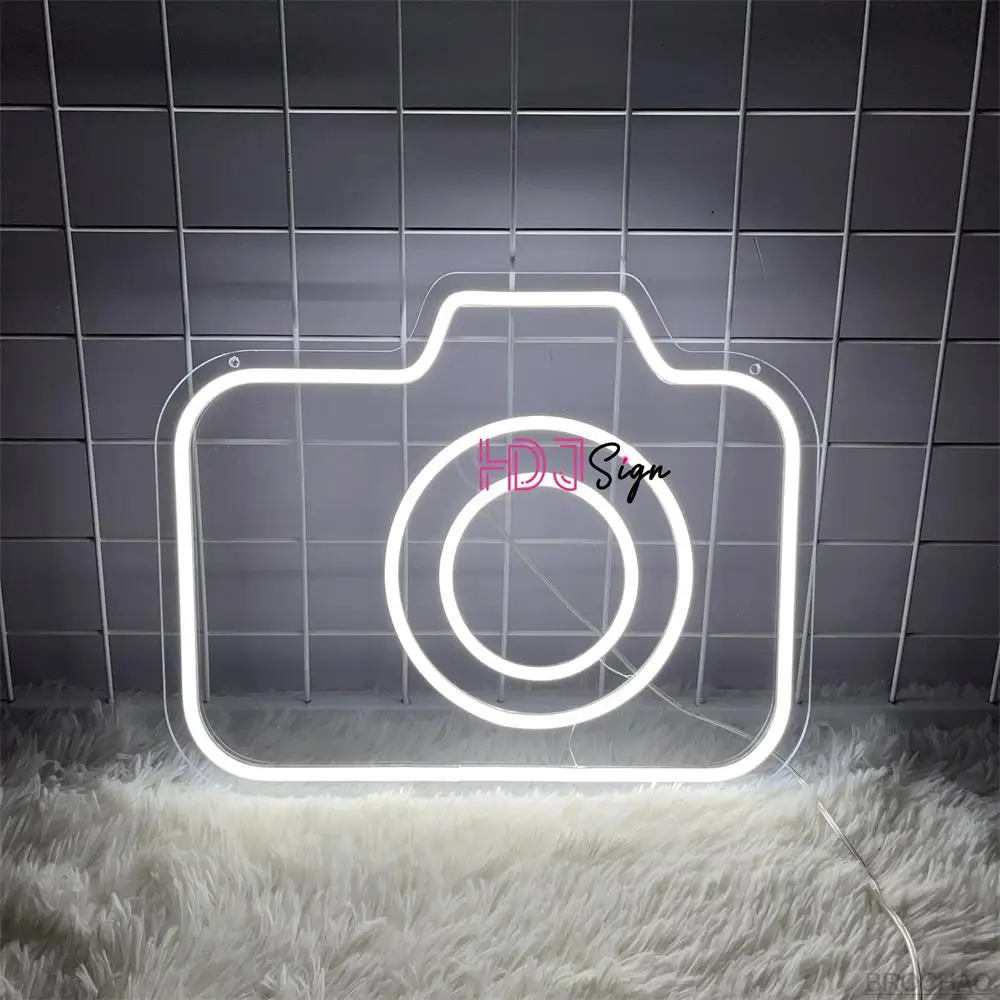 Custom Neon Sign Art Wall Hanging Decor Camera Led Neon Lights Sign for Wall Room Store Decoration Neon Lamps