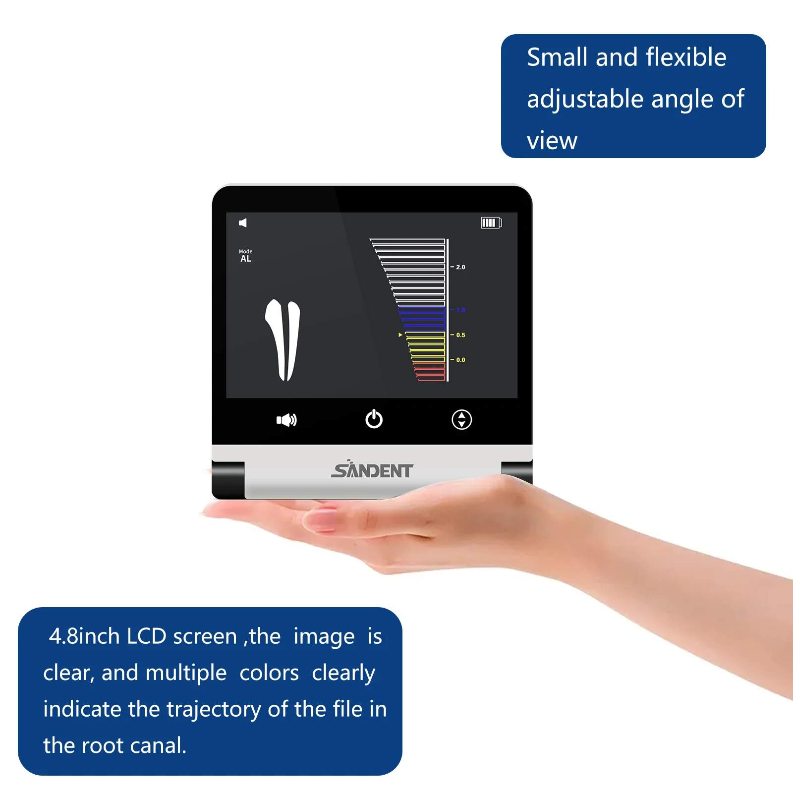 Localizador endodôntico dental Mini Apex com tela LCD, Instrumento de medição do canal radicular, Dentista