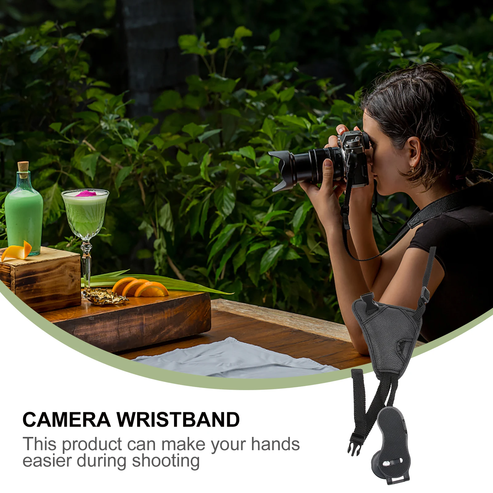 

Professional Dslr Wrist Protective Wristband Adjustable Tripod Compatible One Hand Use Vibration Proof Photography