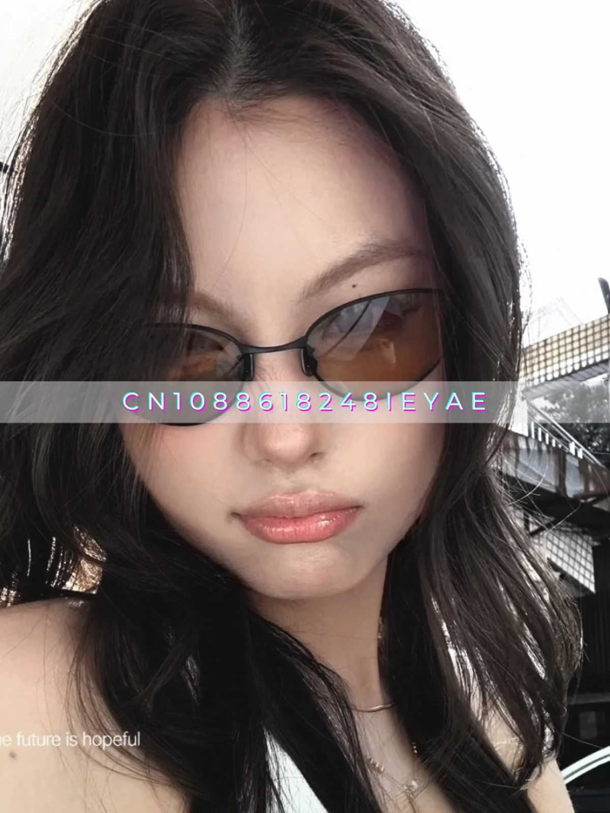 Hong Kong Style Retro Metal Frame Cat Eye Sunglasses UV400 Anti-ultraviolet Radiation Ultra-light Thin Frame Myopia Sunglasses