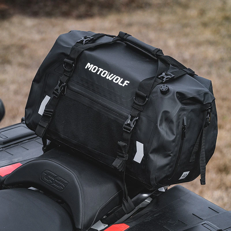 Motorcycle Bag Waterproof MTB Bike Trunk Bag Rear Travel Luggage Carrier Portable Saddle Seat Cycling Acessoriy 40L/66L/80L/90L image 4
