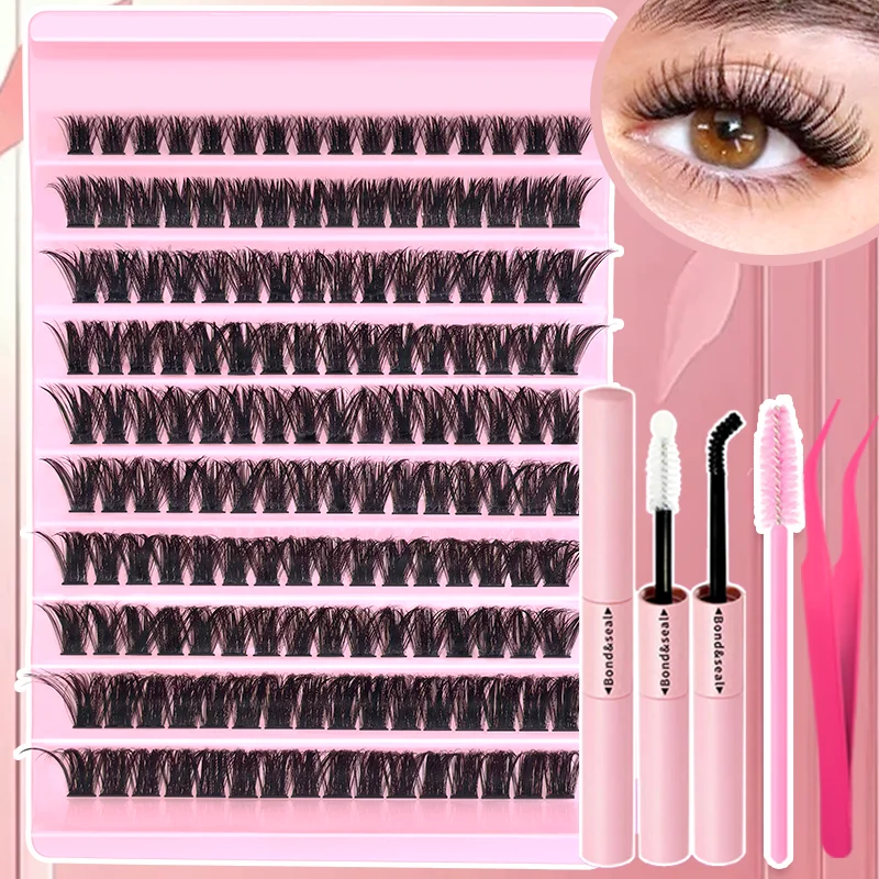 200/700/720 Stück D-Curl Wimpernbüschel mit Werkzeugen, Anfängerfreundliches Hochkapazitäts-Wimpernbuch-Set für Verschiedene Make-up-Looks – Detail 5