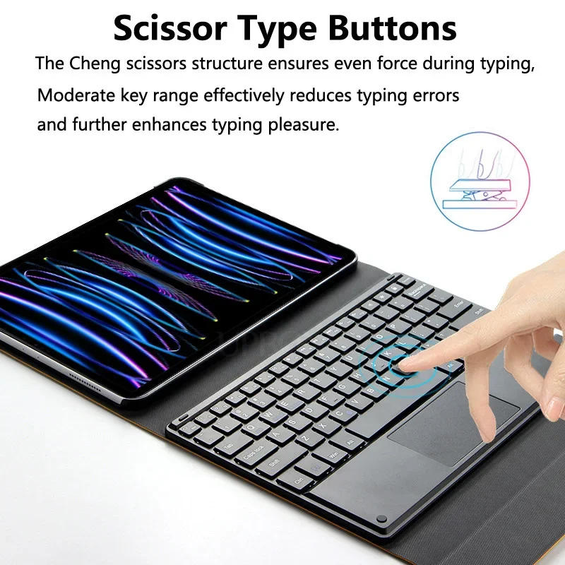 Touch Keyboard Case for Redmi Pad SE 11 Inch 2023 10.61 Mi Pad 6 5 Pro Wireless Bluetooth Keyboard Mouse Cover