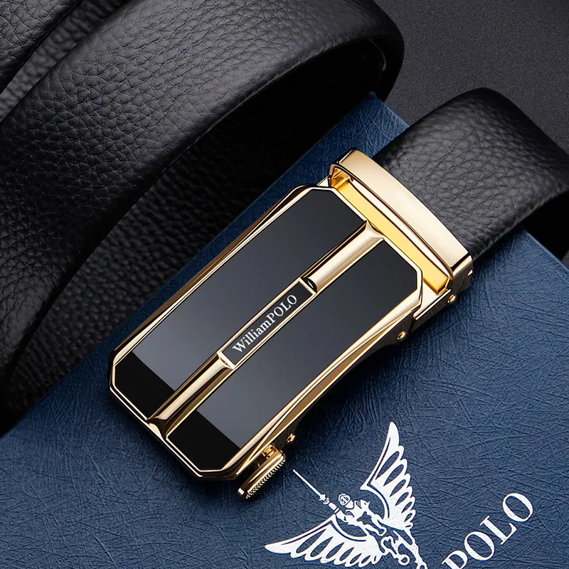 Men's belt Valentine gift Men's belt Men's leather men's automatic buckle cowhide belt gift box