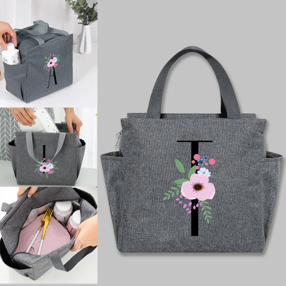 

Cooler Bags Waterproof Nylon Portable Zipper Thermal Lunch Bag for Women Portable Fridge Bag Lunch Dinner Box Food Bags for Kids