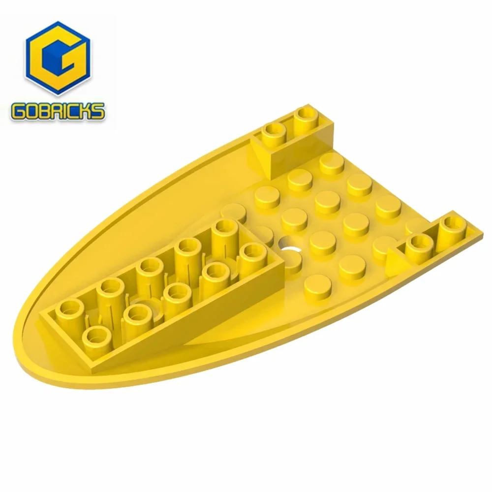 Gobricks GDS-1587  Aircraft Fuselage Curved Forward 6 x 10 Bottom compatible with lego 87611 Technical Assembles Building Blocks