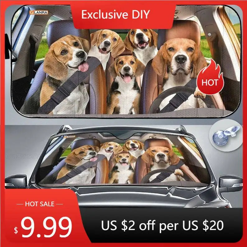 

Beagles Family Car Sun Shade, Beagles Auto Car Sun Shade, Beagles Lovers, Funny Gift, Beagles Sun Shade, Car Sun Protector PHT28