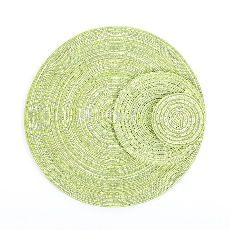 

2PC 11cm Nordic Cotton Yarn Round Table Mat Western Hand-Made Anti-Skid Anti-Soup Plate Bowl Pad Cup Insulation Tea Pads