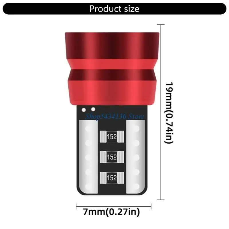 H7ED prático 400lm T10 W5W LED LIGHT LUZ