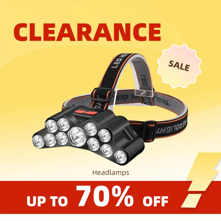 Clearance_5/11 LED Headlamp Strong Light Head Lamp USB Rechargeable Headlight Built-in 18650 Battery Fishing Flashlight Outdoor 