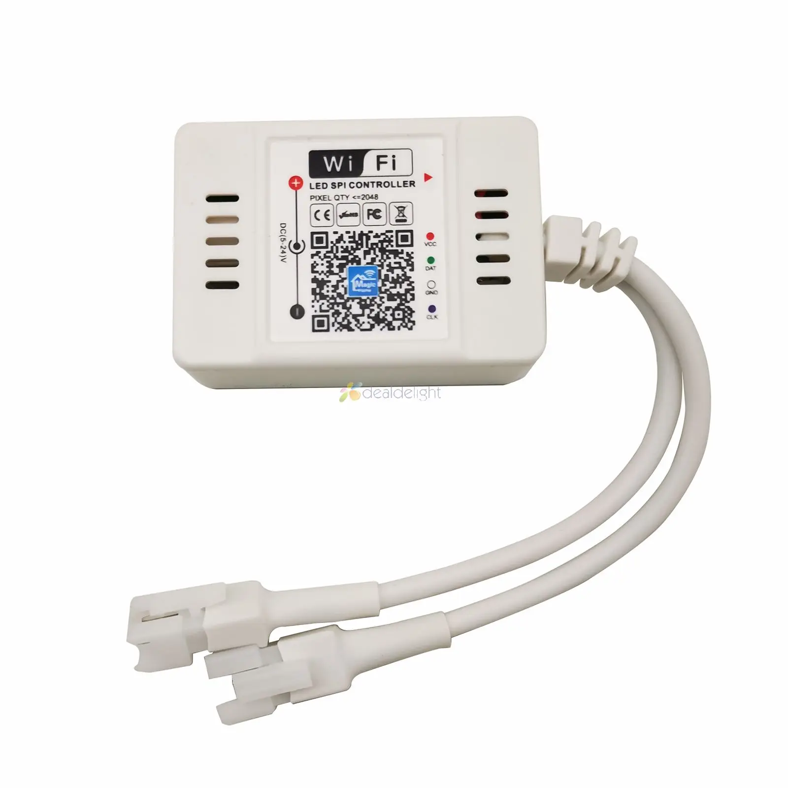 Magic Home LED SPI Controller Addressable 2048 Pixel 28keys Remote Wifi Voice Controller For WS2811 SK6812 LED Strip 12-24V