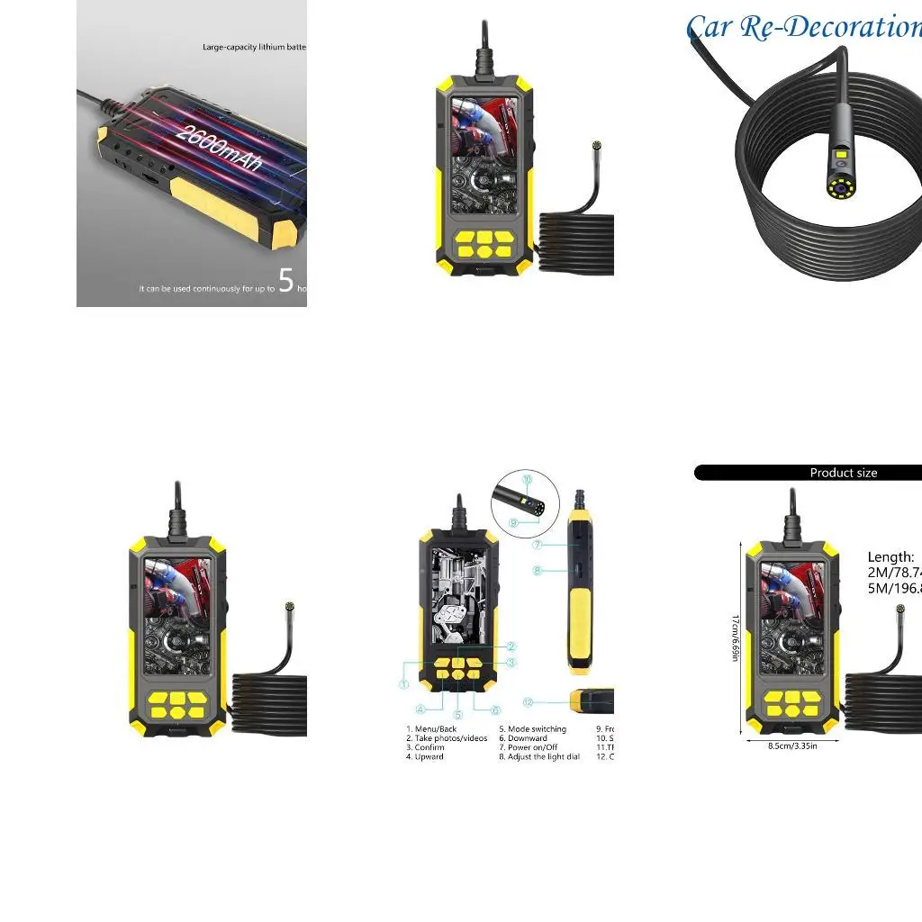 

R58D 9 Светодиодный эндоскоп камера камера змея Инспекция прицела Borescope Camera