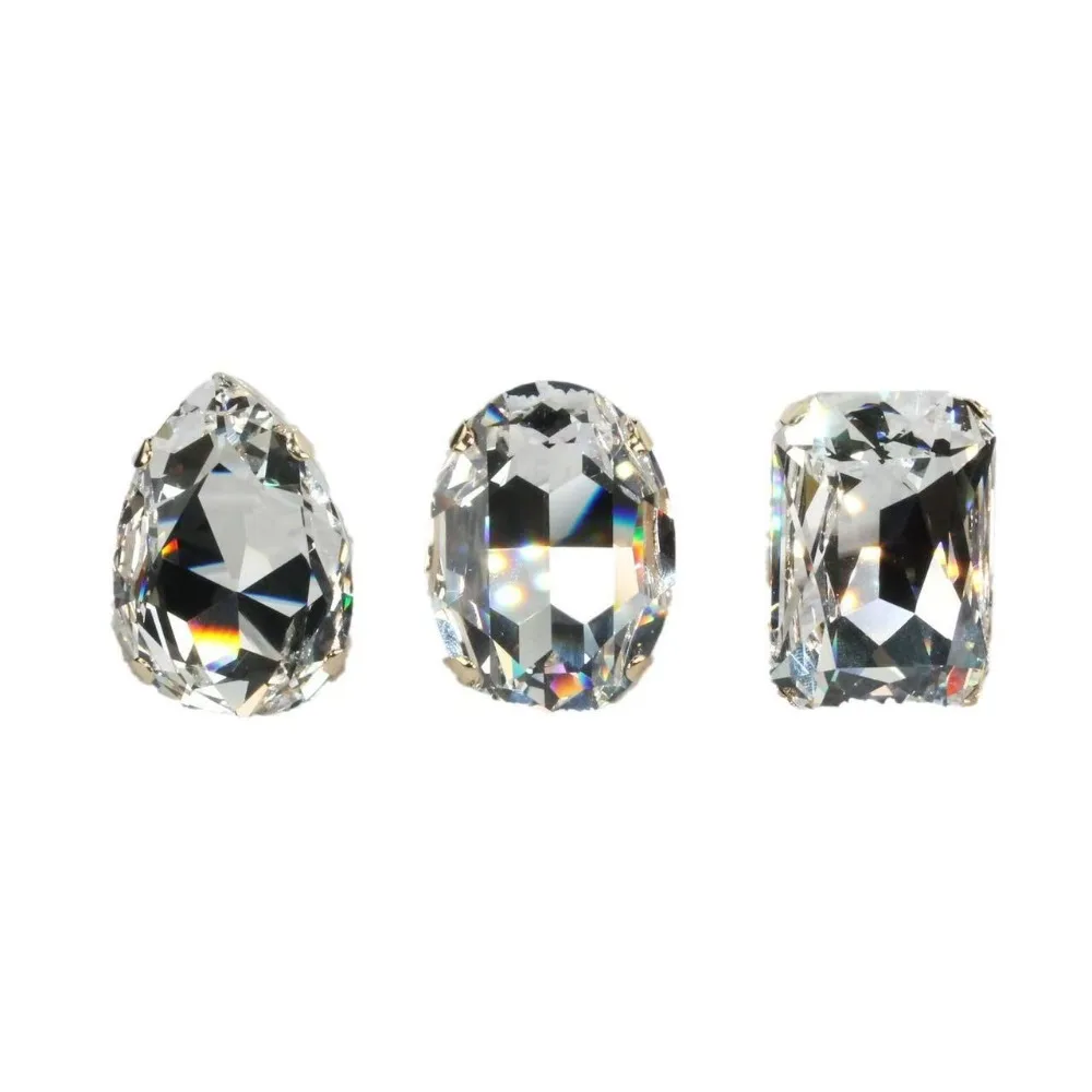 3PCs Square Shape Square Rhinestone Ring Rhinestone Crystal Large Size Vintage Wedding Ring Exaggerated Giant Adjustable Size