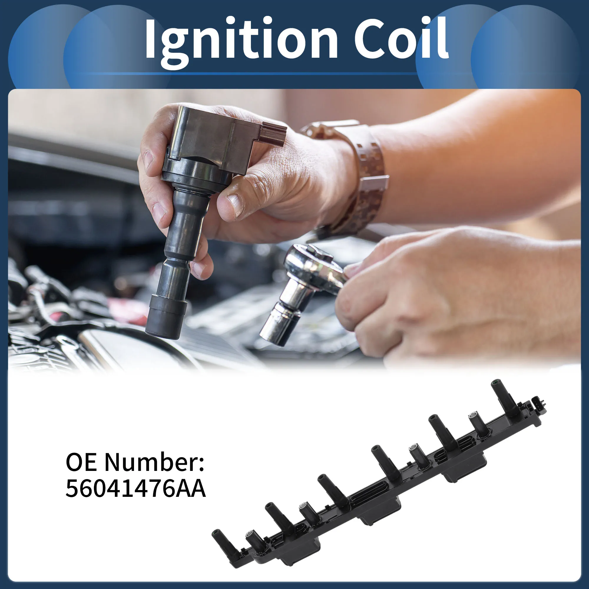 

UXCELL Ignition Coil Ignition Coil Pack No.56041476AA for Jeep Cherokee 2000-2001