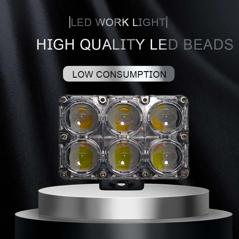

Car LED Light Bar DC12-60V 6000K Super Bright Work Light IP67 Waterproof Spot White Yellow Off Road Head light Driving Lamp