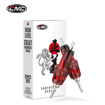 Cnc 20 pces cartuchos de tatuagem agulhas descartáveis vermelho rl/rs/rm/m1 com membrana profissional esterilizado segurança para fornecimento de tatuador