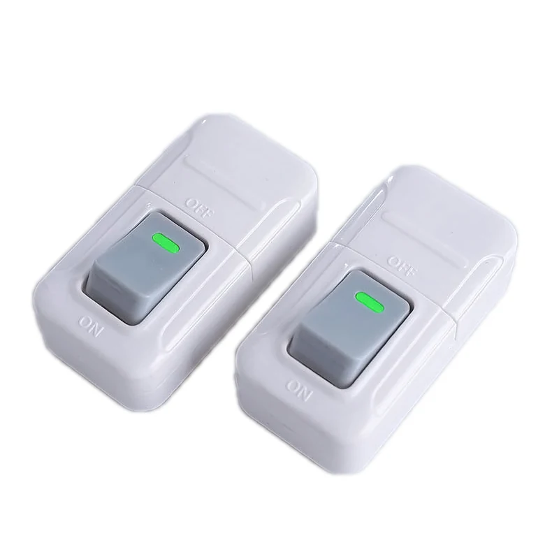 3/5Pcs White Inline Wiring Rocker Switch,Boat Shape On‑Off Button for Bedside Lamp Small Household Appliance ﻿